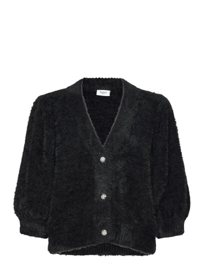 Saint Tropez Bannisz Ss Cardigan Black XXL Saint Tropez Bannisz Ss Cardigan Black XXL