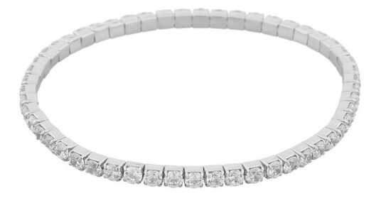 Snö Of Sweden Meadow Elastic Bracelet Silver/Clear M/L Snö Of Sweden Meadow Elastic Bracelet Silver/Clear M/L