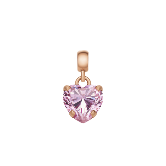 Daniel Wellington DW Charm Heart Crystal 12x6mm Rose Gold/Pink