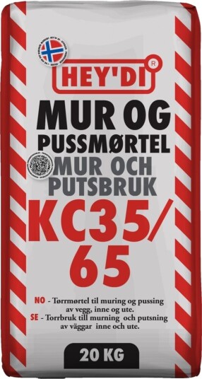 Hey'di Mur- og Pussmørtel KC35/65 20kg