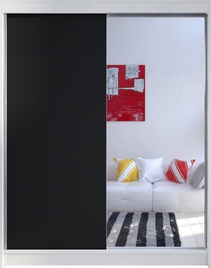 Camino Garderobe 150x58x200 cm LED-belysning - Hvit/Brun