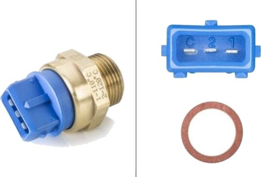 HELLA 6ZT 007 836-051 Temperaturbryter, kjølevifte HELLA 6ZT 007 836-051 Temperaturbryter, kjølevifte