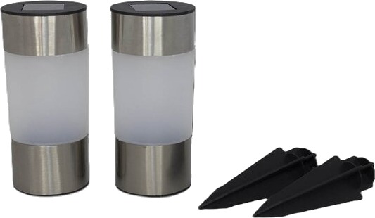 Cozzy Hagetorcher solcelle 6x39 cm 2 stk hvit