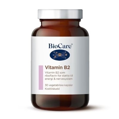 BioCare Vitamin B2riboflavin 50mg 30 veg kapsler utsolgt