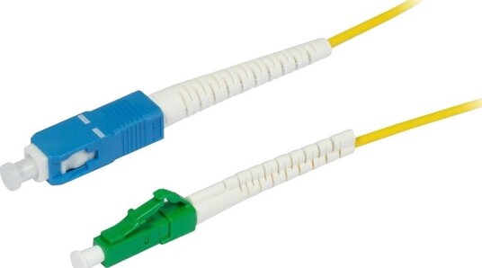 Synergy 21 Enkeltfiberkabel 5 m LC(APC)-SC, 9/125u, OS2, G657A2, AD=2 mm, Fleksibel Bøyebeskyttelse