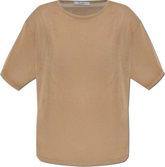 Max Mara Dame Strikkevarer Beige S,
