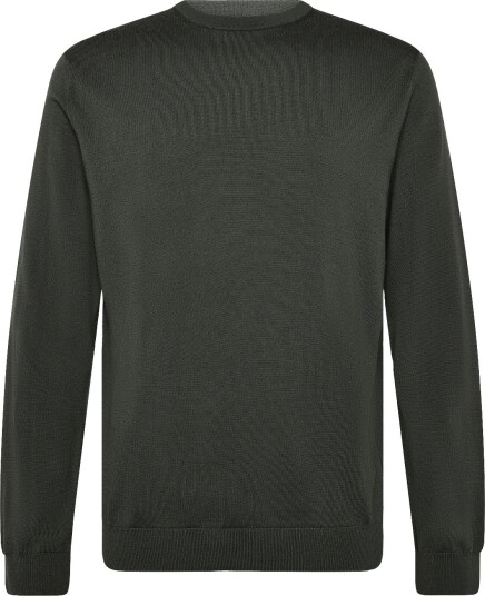 Lindbergh Black 100 % Merino Crew Neck Knit Khaki green XXXL