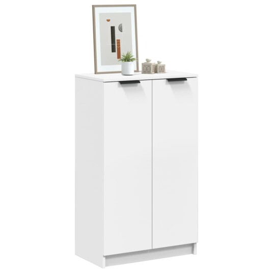 vidaXL Skoskap hvit 59x35x100 cm konstruert tre vidaXL Skoskap hvit 59x35x100 cm konstruert tre
