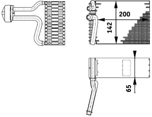 Fordamper, klimaanlegg MAHLE AE 66 000P