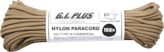 Rothco Paracord Nylon 30m Brun