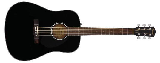 Fender Cd-60s Svart, Walnut Fingerboard