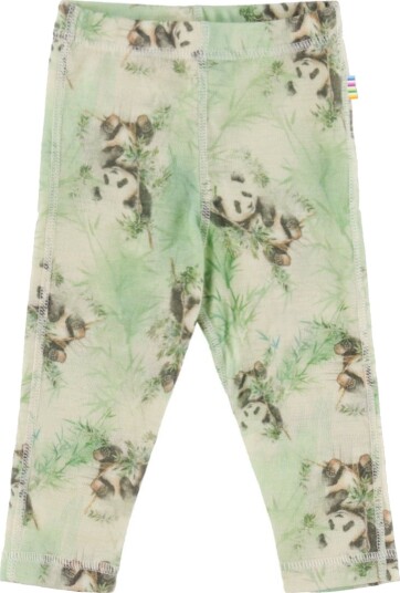 Joha Leggings Ull Off White m. Pandaer Joha 60 Leggings Beige Grønn Hvit