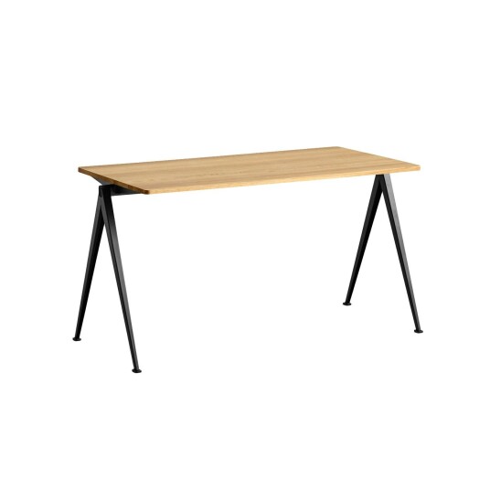 Hay Pyramid Desk 01 140X65 Black Frame/Clear