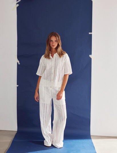 Noella Kimona Pants - White - XS Noella Kimona Pants - White - XS