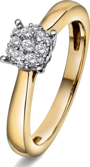 By Gullfunn Aimee diamantring i 375 gult gull 0,25 ct WP1 størrelse Aimee diamantring 0,10ct WP1 Str. 50
