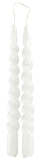 Vinding Twist lys 24 cm hvit 2 stk