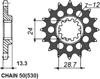 Kjededrev SUNSTAR 556 16 Kjededrev SUNSTAR 556 16