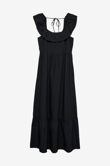 Vero Moda Curve   Maxikjole vmcJarlotte SL ruffle ancle dress C   Svart