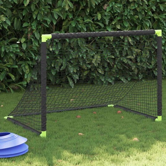 vidaXL Sammenleggbart fotballmål for barn svart 90x64x64 cm vidaXL Sammenleggbart fotballmål for barn svart 90x64x64 cm