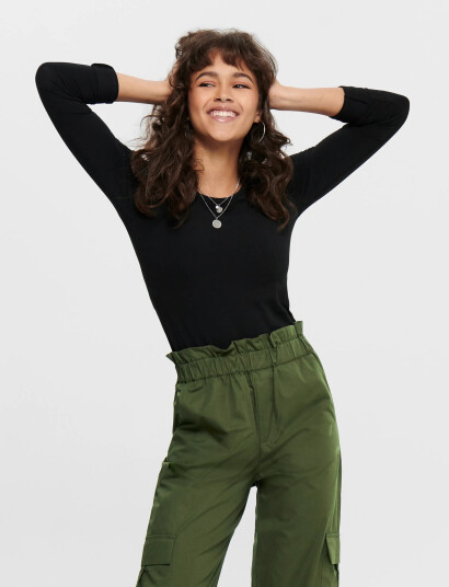 ONLY Onllive Love L/S Oneck Top Noos Jrs - Black - M