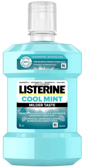 Listerine Cool Mint Milder Taste Munnskyll 1000 ml Listerine Cool Mint Milder Taste Munnskyll 1000 ml