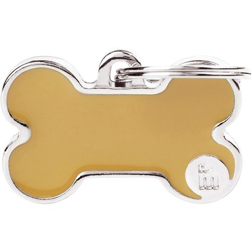 Myfamily Håndlaget ID Tag til Hundehalsbånd - Brun 38x24 mm