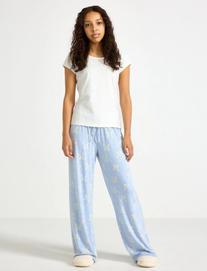 Lindex Trousers Pyjama Wide Blue 146/152
