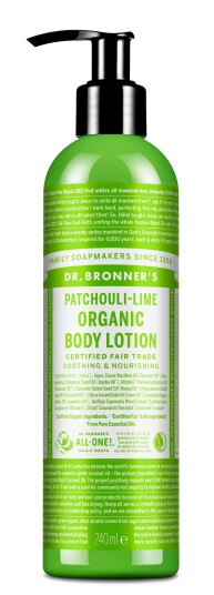 Dr. Bronner's Organic Body Lotion Patchouli Lime 240 ml Dr. Bronner's Organic Body Lotion Patchouli Lime 240 ml