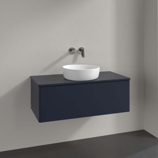 Villeroy & Boch Antao Servantskap med 1 skuff 100x50x36 cm u/lys Blå Matt