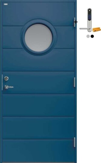 Ytterdør Diplomat Bella Klart Glass med Yale Doorman Classic Home