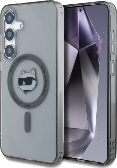 Karl Lagerfeld MagSafe Mobildeksel til Samsung Galaxy S25 med Choupette Trykt Logo Sort