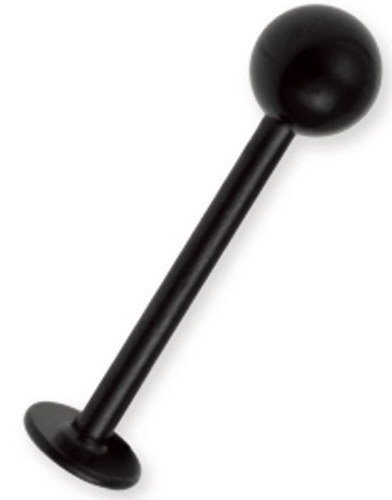 Svart PVD Labret med Rund Kule Strl 1.6 x 10 mm med 5 mm kule Svart PVD Labret med Rund Kule Strl 1.6 x 10 mm med 5 mm kule