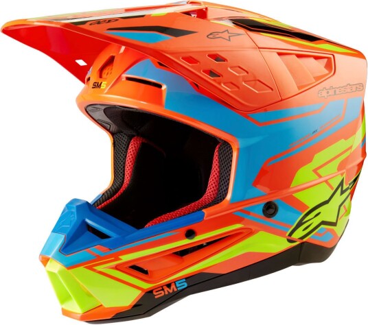 Alpinestars S-M5 Action 2 2024 Motocross Hjelm M Gul Oransje Alpinestars S-M5 Action 2 2024 Motocross Hjelm M Gul Oransje