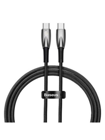 Baseus USB-C cable for USB-C Glimmer Series 100W 1m (Black) Baseus USB-C cable for USB-C Glimmer Series 100W 1m (Black)