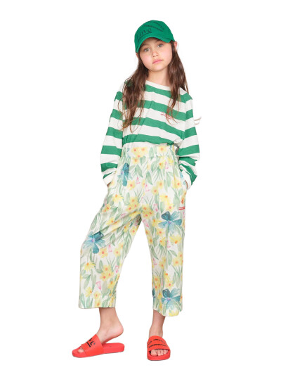 THE ANIMALS OBSERVATORY Antelope Kid Pants White - Green - 4 Y