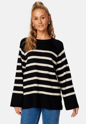Object Collectors Item Objester LS Knit Top Black Stripes:Sandshell S Object Collectors Item Objester LS Knit Top Black Stripes:Sandshell S