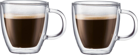 Bodum Bistro glass med dobbel vegg og hank 2-pakn. 0,3 l