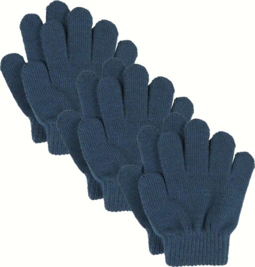 Lindberg Kids' Åsbro Magic Glove 3-Pack 5-8 years, Dark Blue