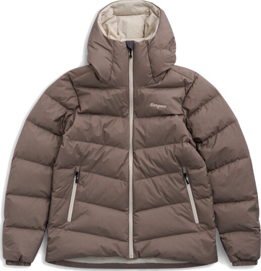 Bergans Garmo Down Hood Jakke Dame Rock Taupe S S