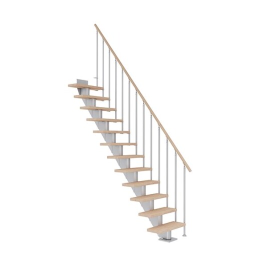 Dolle Frankfurt Rett Trapp Pearl Grey -classic Ii-hvitoljet Eik-75-13 - Loddrett Høyde 259 301 Cm Dolle Frankfurt Rett Trapp Pearl Grey -classic Ii-hvitoljet Eik-75-13 - Loddrett Høyde 259 301 Cm