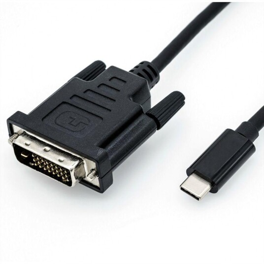 ROLINE Cableadapter USB C-DVI. M/M. Black. 1.0m  Factory Sealed