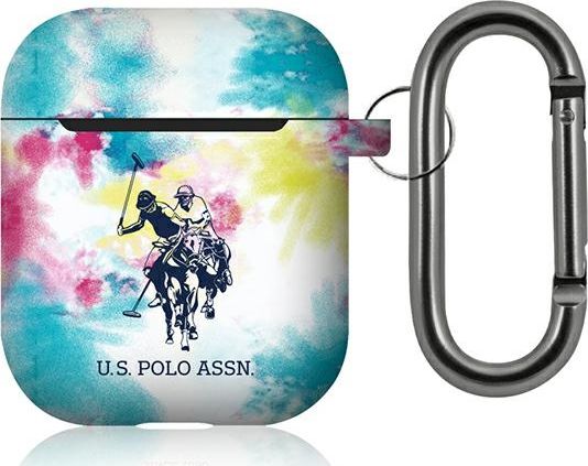 Oss. Polo Assn Protective Case Usaca2pcusml Tie & Dye Collection For Airpods 1/2 Blå