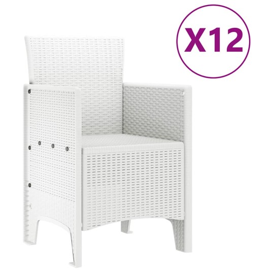 Hage Spisegruppe 13 pcs Hvit 300 x 100 x 73 cm Poly rattan