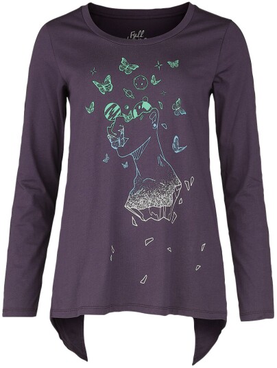 Full Volume by EMP Langermet skjorte Langermet skjorte med galakse sommerfugl print S til 4XL Damer lilla Full Volume by EMP Langermet skjorte Langermet skjorte med galakse sommerfugl print S til 4XL Damer lilla