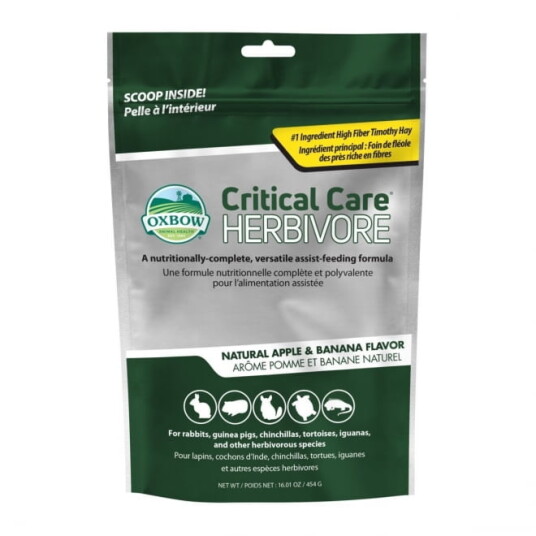 Oxbow Critical Care Herbivore Apple & Banana (455 G) Oxbow Critical Care Herbivore Apple & Banana (455 G)