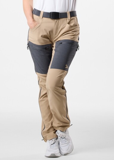 Nautic Experience Sail Pants W Beige/Charcoal Melange 42 Bukser