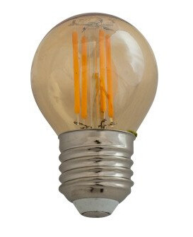 LED Krone Amber D45, E27, 3 trinn, 4W, 400 lm, 2200K LED Krone Amber D45, E27, 3 trinn, 4W, 400 lm, 2200K