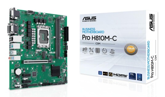 Asus Pro H810M-C Hovedkort Micro-ATX med LGA1851 og USB-C 3.2