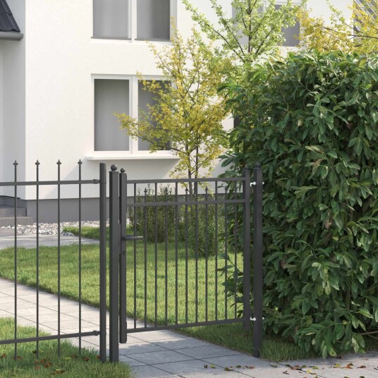 vidaXL Gjerdeport BAARLO 100 x 100 cm Metall Svart Låsbar