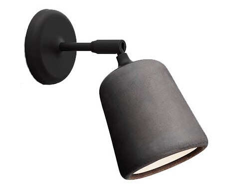 NEW WORKS Materiale Vegglampe Mørkegrå Betong